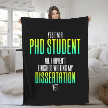 Discover PhD Student Dissertation Doctorate Graduation 37 Fleece Blankets