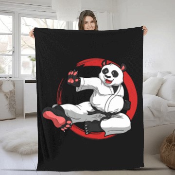 Discover Karate Panda Bear Lover Karateka Trainee Instructor Fleece Blankets