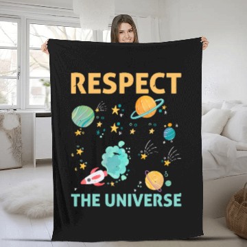 Discover Respect The Universe I Astronomy Baseball Tees Fleece Blankets