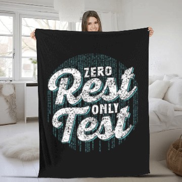 Discover Zero Rest Only Test Code Coder Sayings Programmer Coding Fleece Blankets