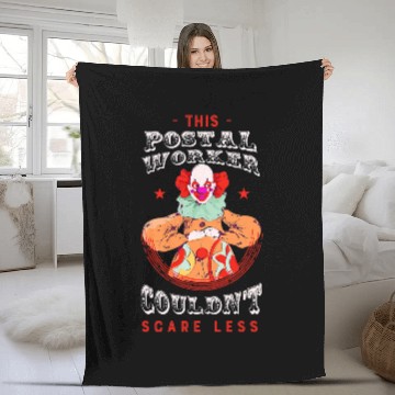 Discover This Postal Worker Couldnt Scare Less Halloween Mailman Fleece Blankets