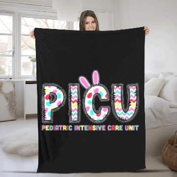 Discover PICU Pediatric Intensive Care Unit nurses Bunny Easter Baseball Tees Fleece Blankets