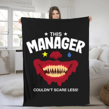 Discover This Manager Couldnt Scare Less Halloween Boss Scary 1 Fleece Blankets