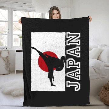 Discover Japan Karate Japanese Karate 7 Fleece Blankets