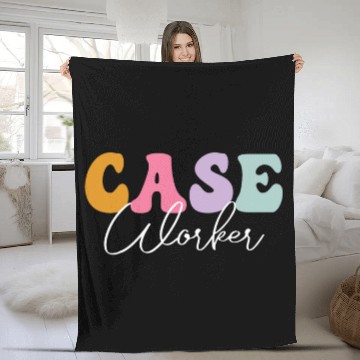 Discover Groovy Wildflower Case Worker Zip Fleece Blankets