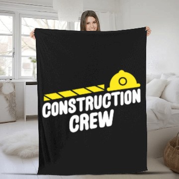 Discover Construction Crew Highway Worker Industry Safety Highway Fleece Blankets
