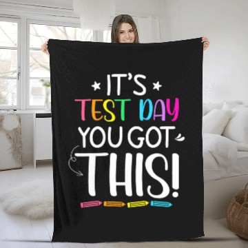 Discover Funny Testing Day Its Test Day Teacher Student Testing Baseball Tees Fleece Blankets