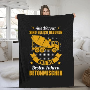 Discover Concrete mixer construction building construction worker 16 Fleece Blankets