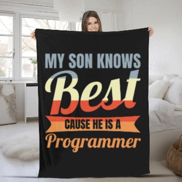 Discover My Son Knows He Is A Programmer Computer Scientist 2 Baseball Tees Fleece Blankets
