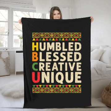 Discover HBCU Humbled Blessed Creative Black College Student Baseball Tees Fleece Blankets