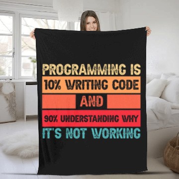 Discover Humorous Programming Quote Programmer Software Developer Baseball Tees Fleece Blankets