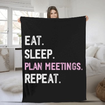 Discover Funny Meeting Planner Wedding Coordinator Planning Party Fleece Blankets
