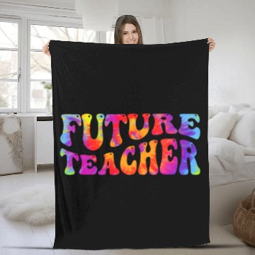 Discover Future Teacher Educator Teacher in Progress Graduation Fleece Blankets