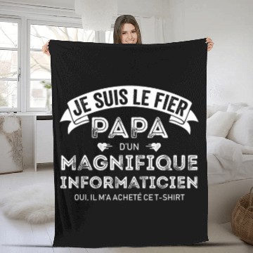 Discover Humor computer scientist man gift dad son computer Fleece Blankets Fleece Blankets