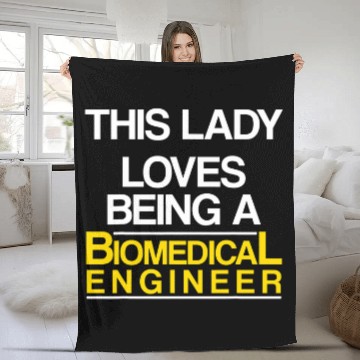 Discover Biomedicals Engineer Lady Funny Engineering Fleece Blankets