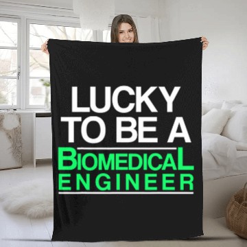 Discover Biomedicals Engineer Lucky Funny Engineering 1 Baseball Tees Fleece Blankets