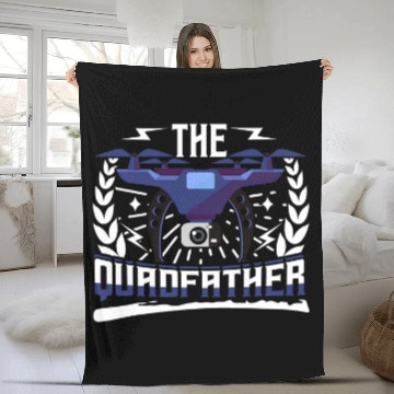 Discover The Quadfather Funny Drone Pilot Baseball Tees Fleece Blankets
