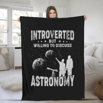 Discover Introverted But Willing To Discuss Astronomy Baseball Tees Fleece Blankets