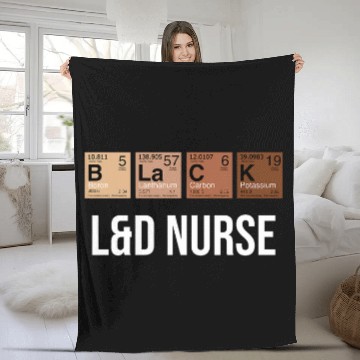 Discover Black History Month Melanin Black LD nurses chemicals Element Fleece Blankets