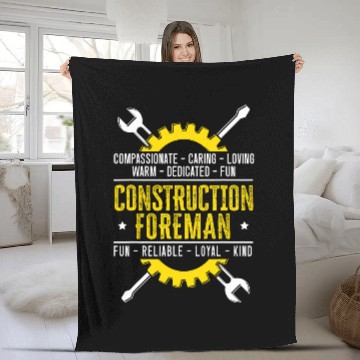 Discover Construction Excavator Job Foreman Construction Worker 1 Baseball Tees Fleece Blankets