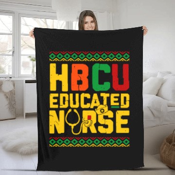 Discover HBCU Educated nurses Black History African American Pride Fleece Blankets