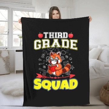Discover Kids Third Grade Squad Funny Elementary Primary School 12 Fleece Blankets