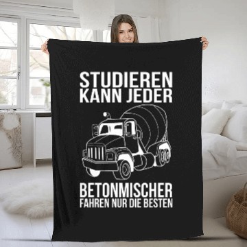 Discover Concrete mixer construction building construction worker 2 Fleece Blankets