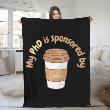 Discover My PhD is sponsored by coffee phd student coffee lovers Baseball Tees Fleece Blankets