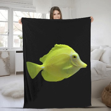 Discover Really Like Surgeonfish Lemon Pallet Pallette Aquarium Reef 3 Fleece Blankets