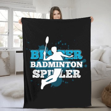 Discover Badminton Birdies Shuttlecock Training Fleece Blankets