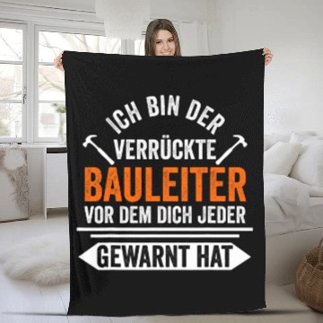 Discover Construction ladder construction worker construction site craft Fleece Blankets