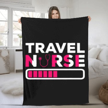 Discover Funny Travel nurses In Progress Nursing School Wear Baseball Tees Fleece Blankets