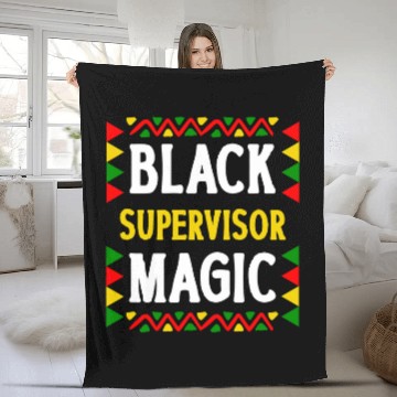 Discover Black History Month Supervisor Magic Pride Fleece Blankets