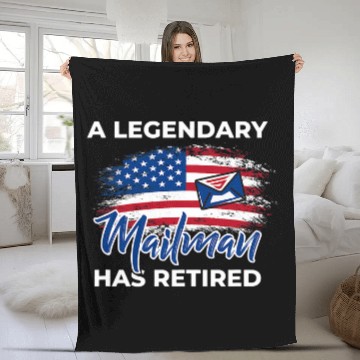 Discover A Legendary Mailman Has Retired Postal Worker Retirement Fleece Blankets