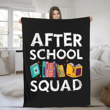 Discover After School Squad Cool Teacher School Worker Teaching Staff Fleece Blankets