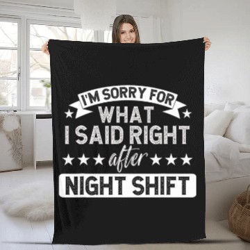 Discover After Night Shift Worker Overnight Worker Night Shift Work Fleece Blankets