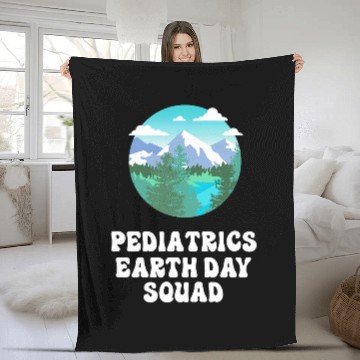 Discover Pediatrics nurses Earth Day Squad Baseball Tees Fleece Blankets