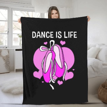 Discover Pointe Shoe Ballerina Ballet Dancer Dance Is Life Baseball Tees Fleece Blankets