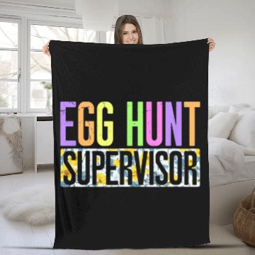 Discover Easter Egg Hunting Supervisor parents Fleece Blankets