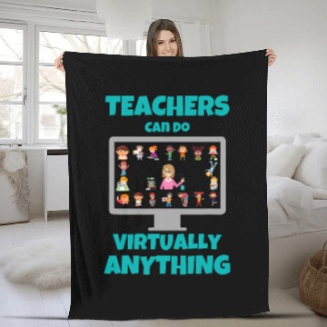 Discover Teacher Appreciation Gift From Student Funny Virtual Online Baseball Tees Fleece Blankets
