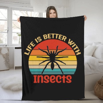 Discover Retro Insect Bug Animal vintages Insects Fleece Blankets