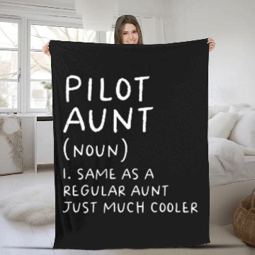 Discover Pilot Aunt Definition Airplane Fleece Blankets
