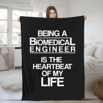 Discover Biomedicals Engineer Heartbeat Funny Engineering Fleece Blankets