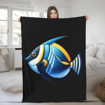 Discover Really Like Surgeonfish Lemon Pallet Pallette Aquarium Reef 1 Fleece Blankets