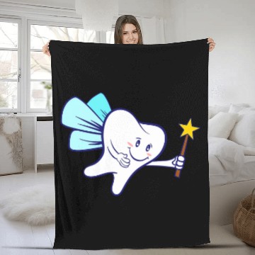 Discover Oral Dental Tooth Fairy Magic Dentistry Fleece Blankets Fleece Blankets