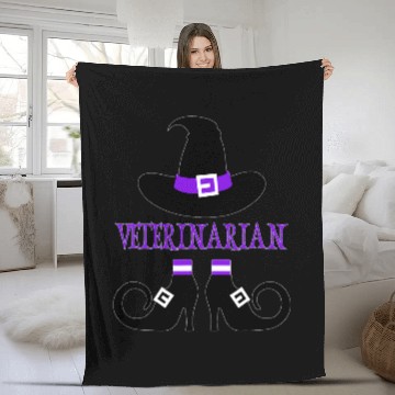 Discover Halloween Veterinarian Witch Fleece Blankets