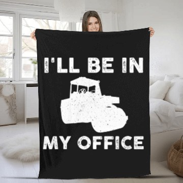 Discover Funny Road Roller Driver Saying Construction Worker Fleece Blankets