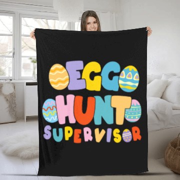 Discover Egg Hunt Supervisor Retro Eggstravaganza Coordinator Design Baseball Tees Fleece Blankets