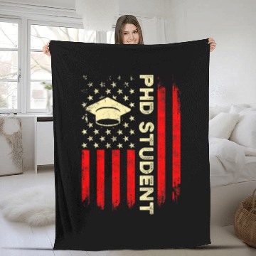 Discover PhD Student Dissertation Doctorate Graduation 48 Fleece Blankets