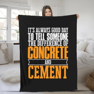 Discover Construction concrete finisher 10 Fleece Blankets